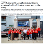 Ánh Dương vinh dự được đưa tin trên Báo điện tử ESG: Đồng hành vì một môi trường xanh – sạch – bền vững 
