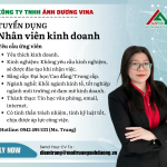 TUYỂN NHÂN VIÊN KINH DOANH