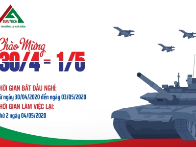 Thông báo lịch nghỉ Lễ Giải phóng Miền Nam và Quốc tế lao động 30/4 - 1/5
