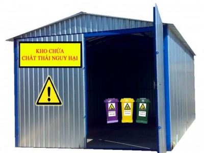Kho lưu trữ chất thải nguy hại được bố trí như thế nào?
