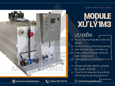 Module xử lý nước thải dưới 1m3 hoạt động như thế nào?