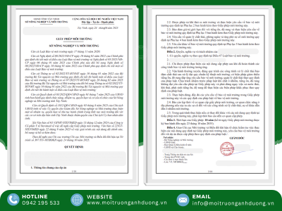 GIẤY PHÉP MÔI TRƯỜNG CỔ PHẦN Y TẾ STEVIMED