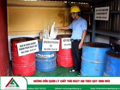 Hướng dẫn quản lý chất thải nguy hại theo quy định mới