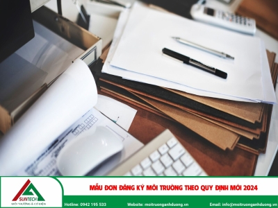Mẫu đơn đăng ký môi trường theo quy định mới 2024