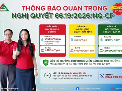 [HOT] Thông Báo Quan Trọng: Nghị Quyết 66.19/2026/NQ-CP Cập Nhật Điểm Mới Về Hồ Sơ Môi Trường