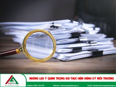 Những lưu ý quan trọng khi thực hiện đăng ký môi trường