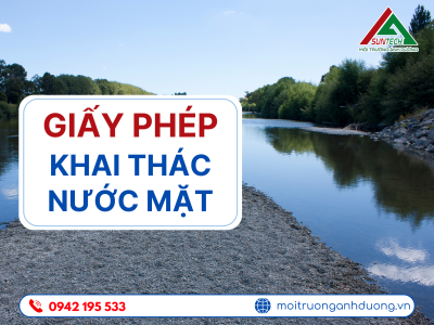 GIẤY PHÉP KHAI THÁC NƯỚC MẶT