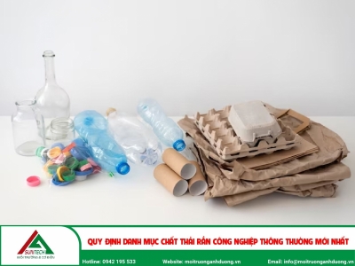 Quy định danh mục chất thải rắn công nghiệp thông thường mới nhất